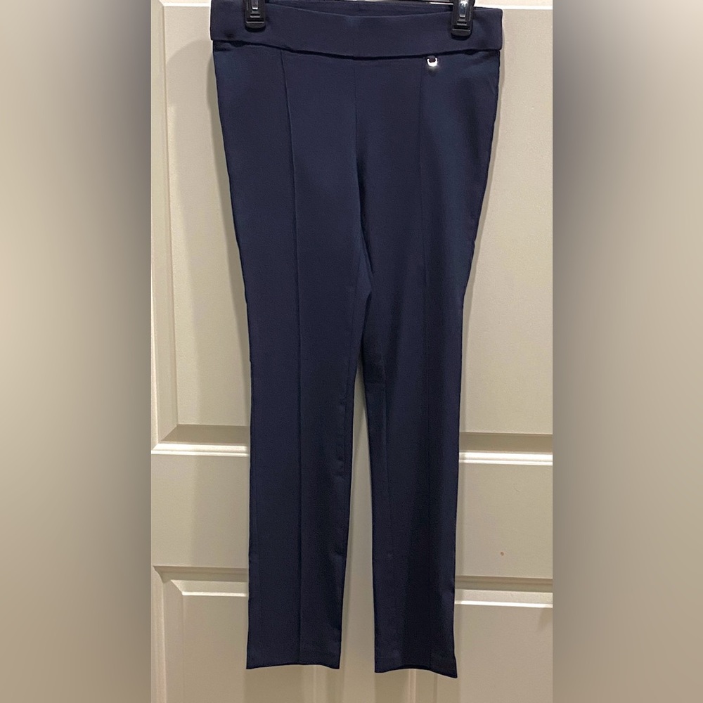 Rafaella Comfort Navy Blue SZ 6P Ponte Corporate Chic Classic Minimalist Pants